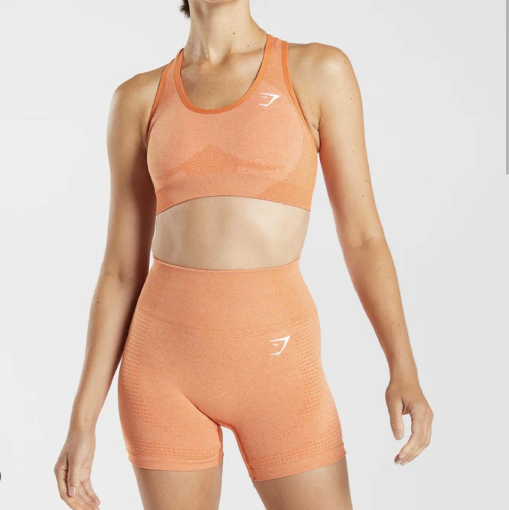 Gymshark Vital Seamless Shorts - Orange Marl XS